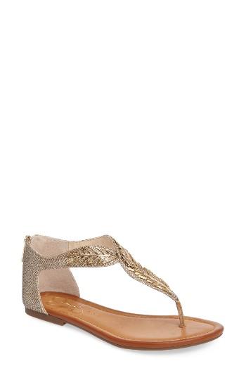 Lyst - Jessica Simpson Kalie Embellished Feather Sandal in